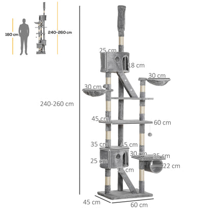 Floor To Ceiling Cat Tree For Indoor Cats Adjustable Height