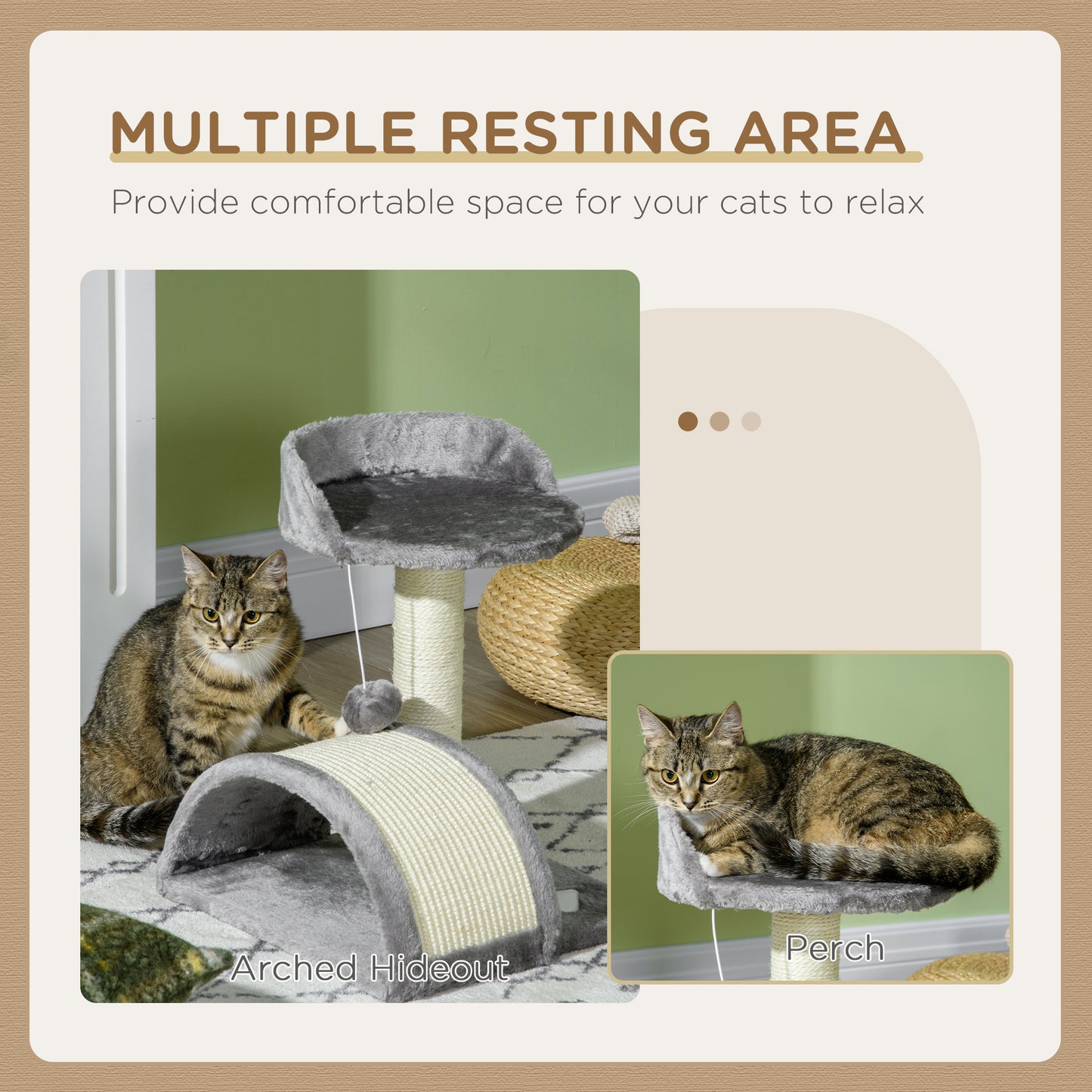 Cat Scratching Post Tree Kitten Activity Centre Climber
