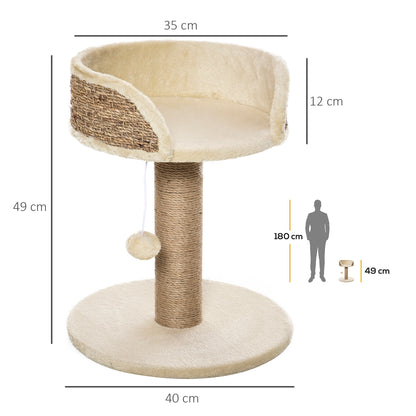 Cat Tree Tower Basics With Bed Scratching Post Activity Aosom UK