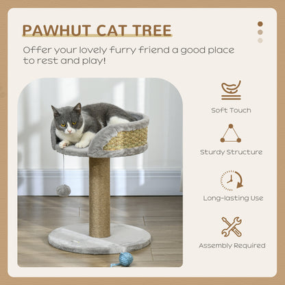 Cat Tree Tower With Scratching Posts Grey Aosom UK