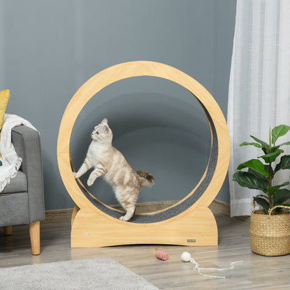 PawHut Cat Exercise Wheel with Carpeted Running Track – 76cm Cat Exercise Wheels PawHut