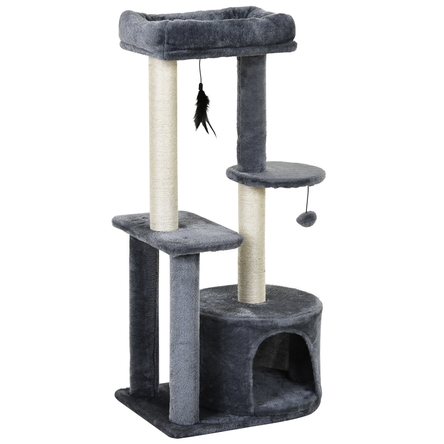Cat Tree Tower Multi Activity Centre With Perch House Aosom UK Default Title