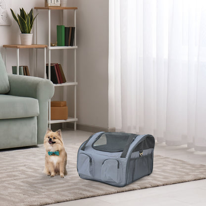 Portable Pet Carrier Cat And Dog Travel Bag With Mesh Aosom UK