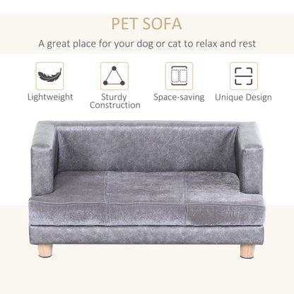 Dog Sofa Bed For Small Sized Dogs Elevated Pet Chair Aosom UK