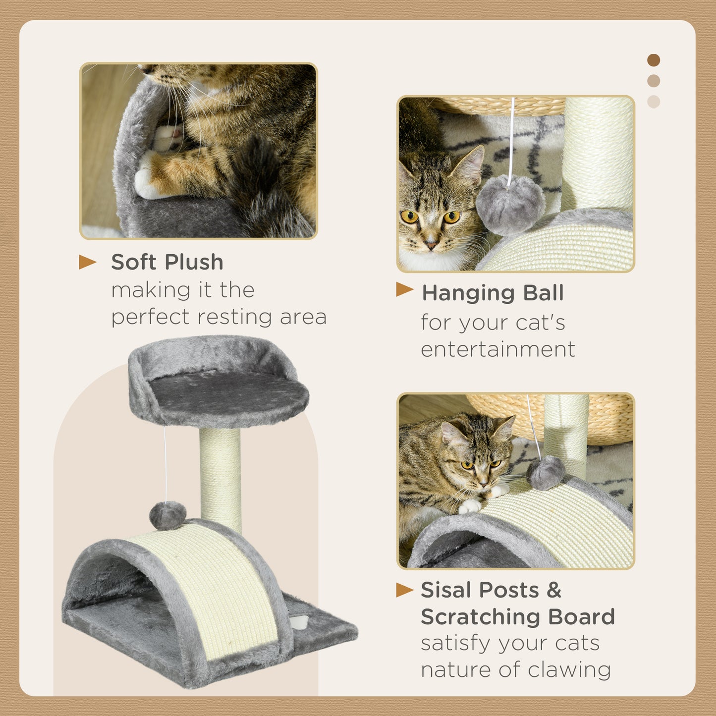Cat Scratching Post Tree Kitten Activity Centre Climber