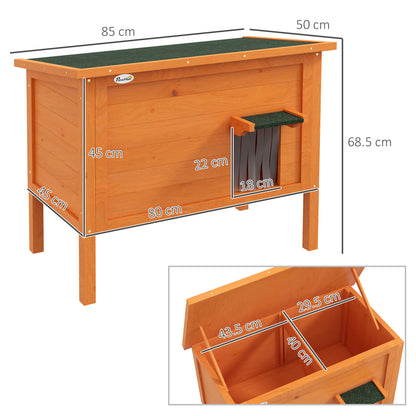 Feral Cat House Wooden Insulated With Removable Floor Water Aosom UK