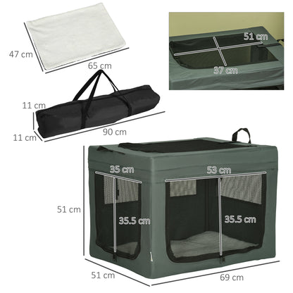 Portable Pet Carrier Spacious Travel Bag For Small Dogs Aosom UK