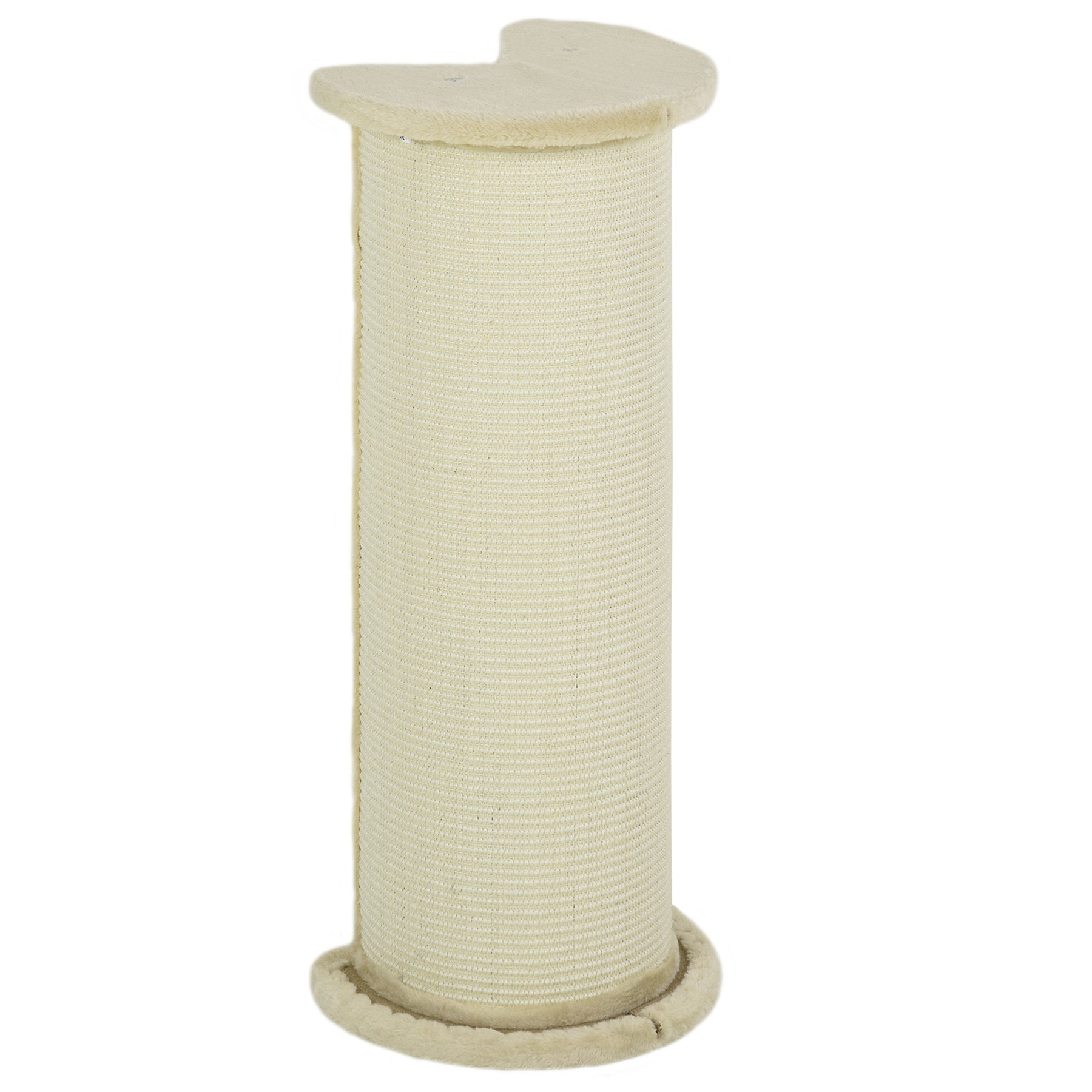 Cat Scratching Post: 85cm Tall with Sisal Rope, Soft Plush Cover, Anti-Tip Design for Indoor Use, Beige