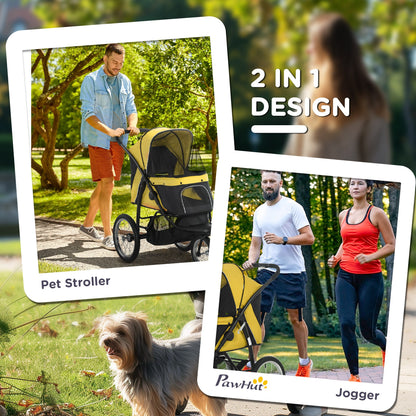 Pet Stroller Jogger For Medium Small Dogs Foldable Cat Pram Aosom UK