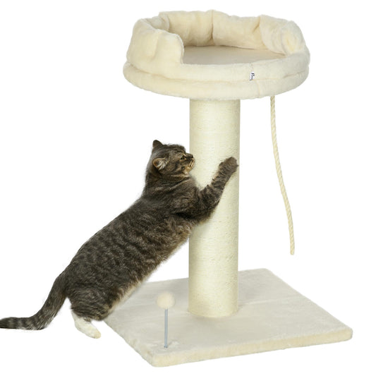 Cat Tree With Sisal Wrapped Scratching Post Cream