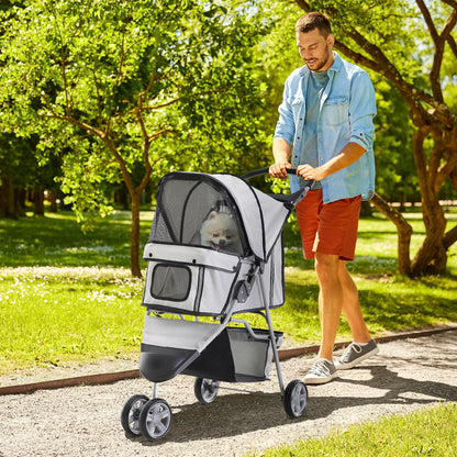 Dog Stroller Pet Travel Cat Pushchair Trolley Puppy Jogger Aosom UK