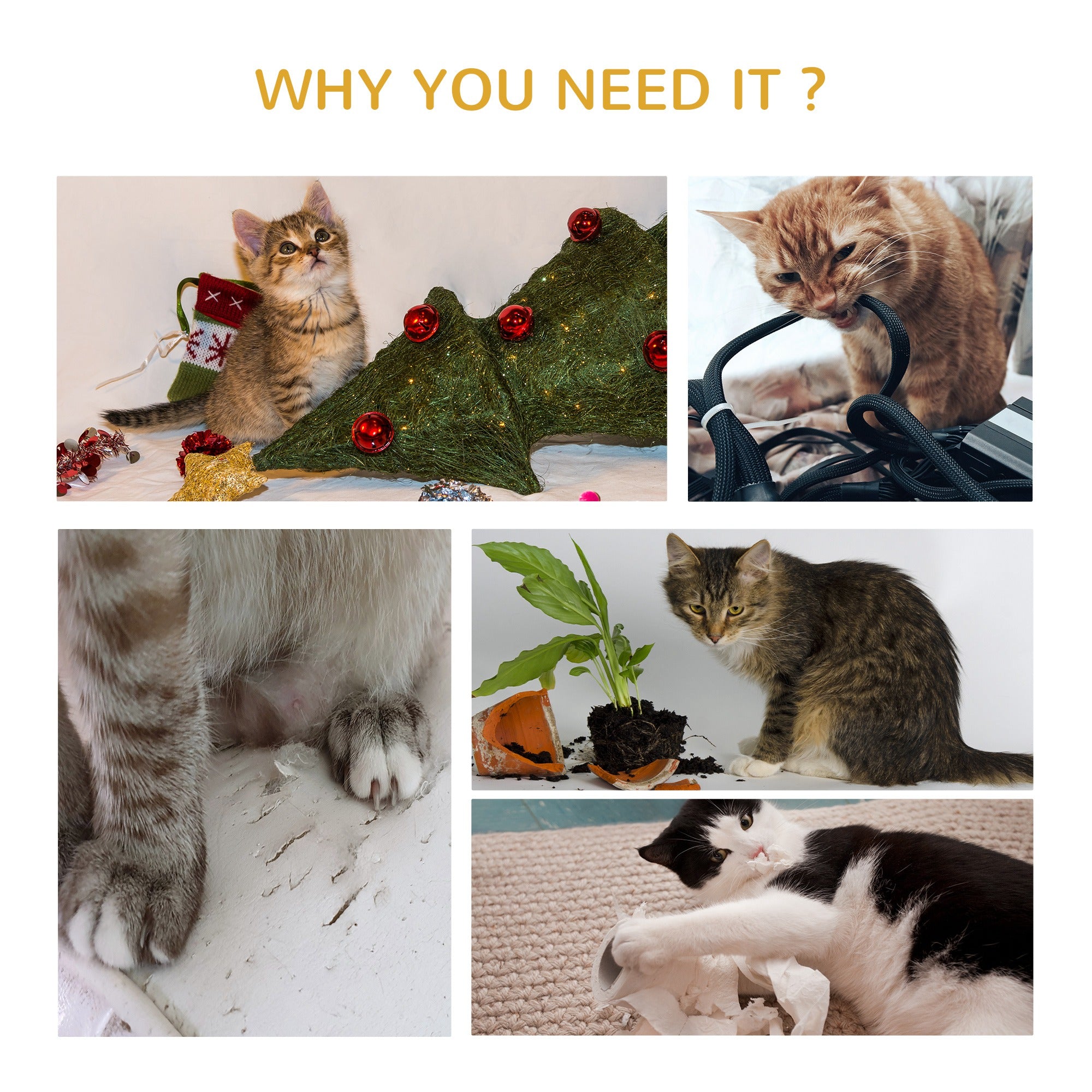 Cat Tree Tower, Indoor Climbing Activity Centre with Scratching Post, Massage Board, Hanging Toy, Grey