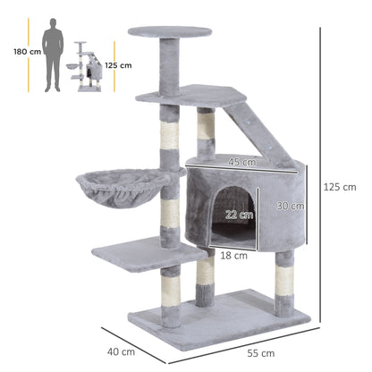 Cat Tree With Scratching Post Kitten Activity Centre Play