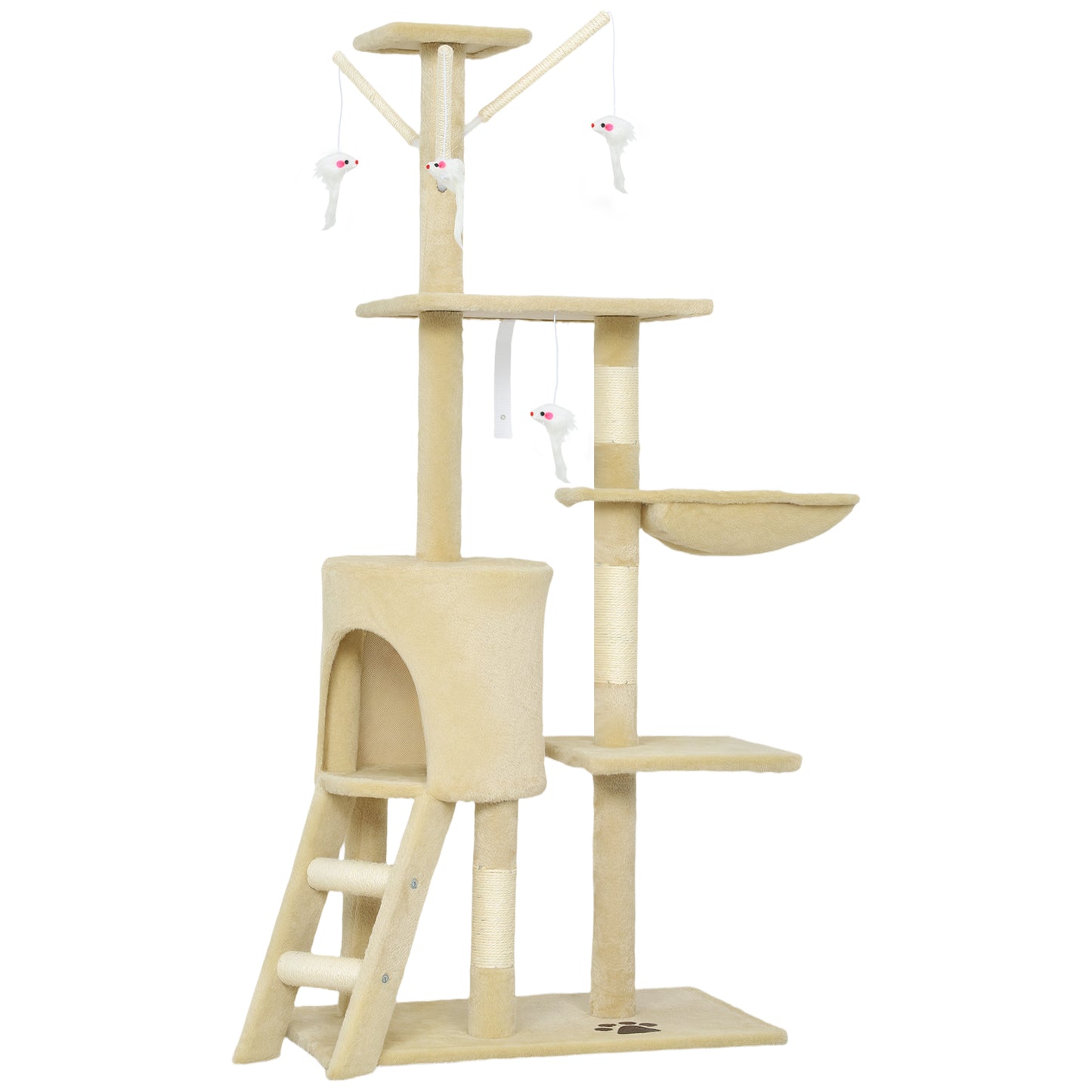 Multi Level Cat Tower 134Cm Tree With Condo And Sisal