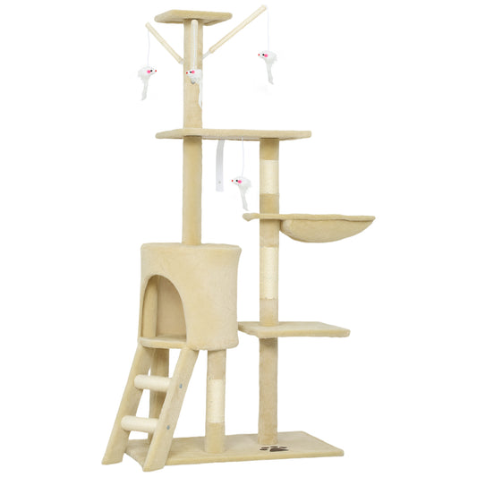 Multi Level Cat Tower 134Cm Tree With Condo And Sisal
