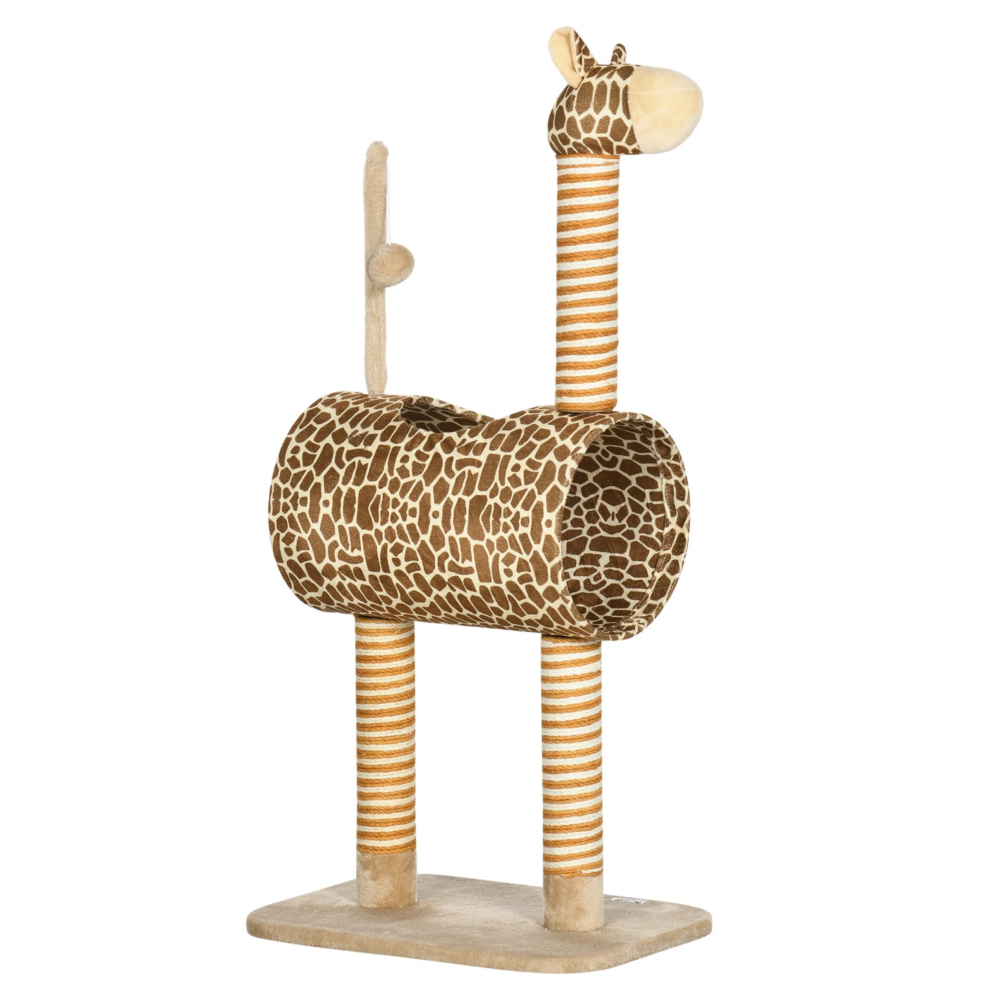 Giraffe Cat Tree Indoor Play Tower With Scratching Posts Aosom UK Default Title