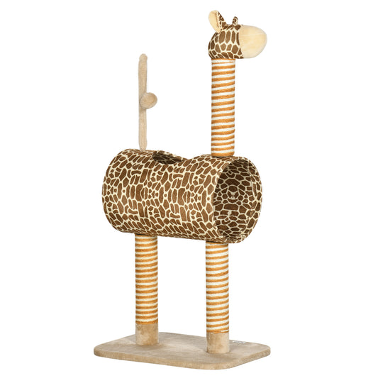 Giraffe Cat Tree Indoor Play Tower With Scratching Posts Aosom UK Default Title