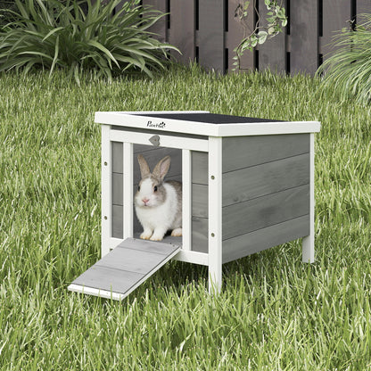 Wooden Rabbit Hutch Bunny Puppy Cage Guinea Pig Hideaway Aosom UK