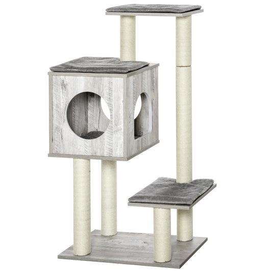 Multi Level Cat Tree Tower Activity Center Climbing Stand Aosom UK Default Title