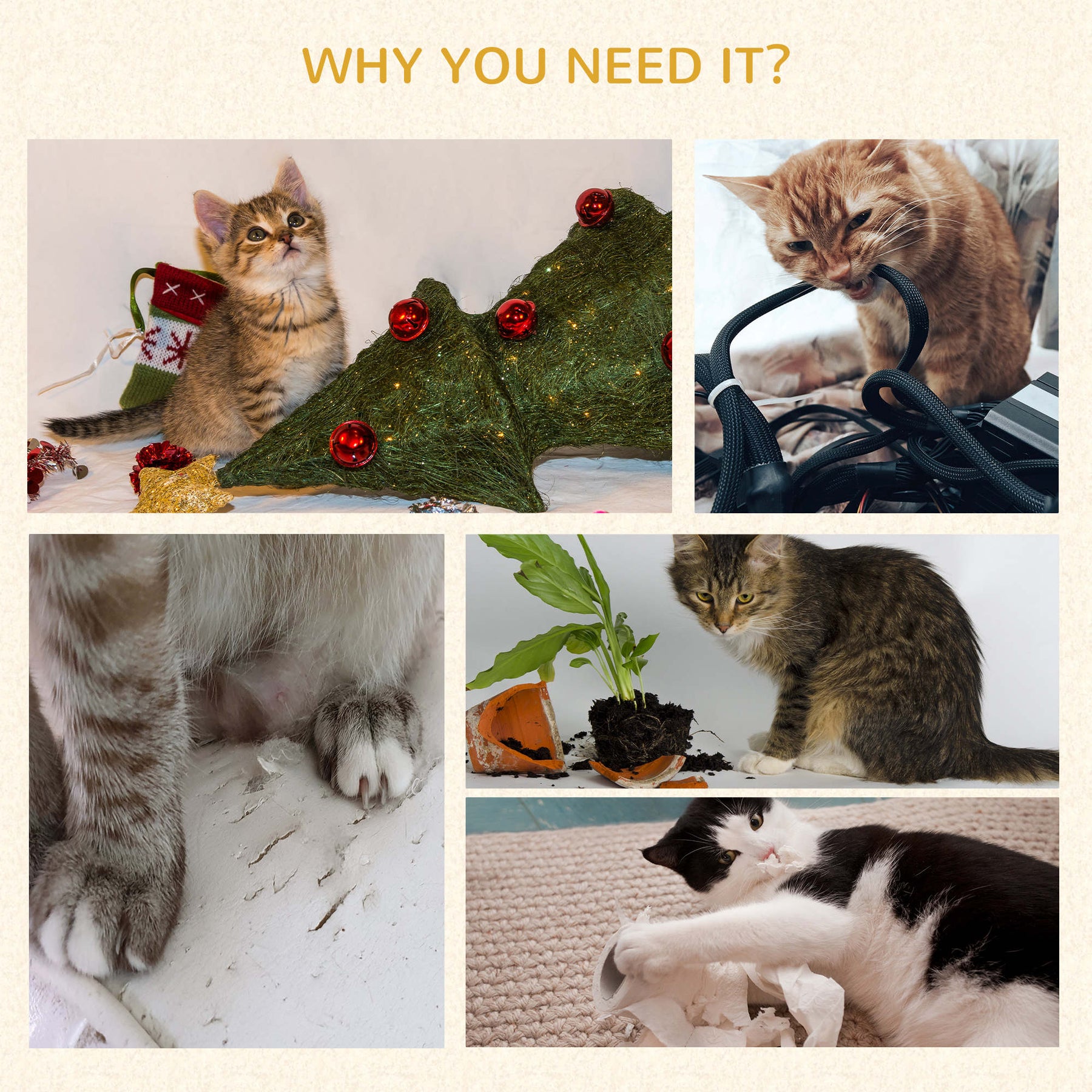 Cat Tree Tower, Kitten Climbing Activity Centre with Jute Scratching Pad, Ball Toy, Condo Perch Bed, Coffee