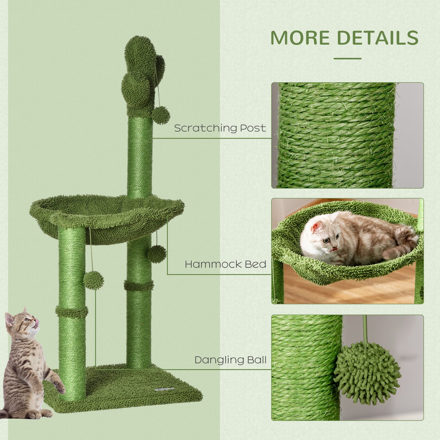 Cat Tower Kitten Activity Center Cactus Shape