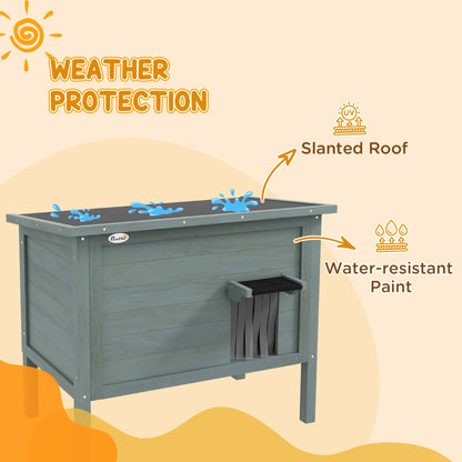 Outdoor Cat House Wooden Insulated With Removable Floor Aosom UK