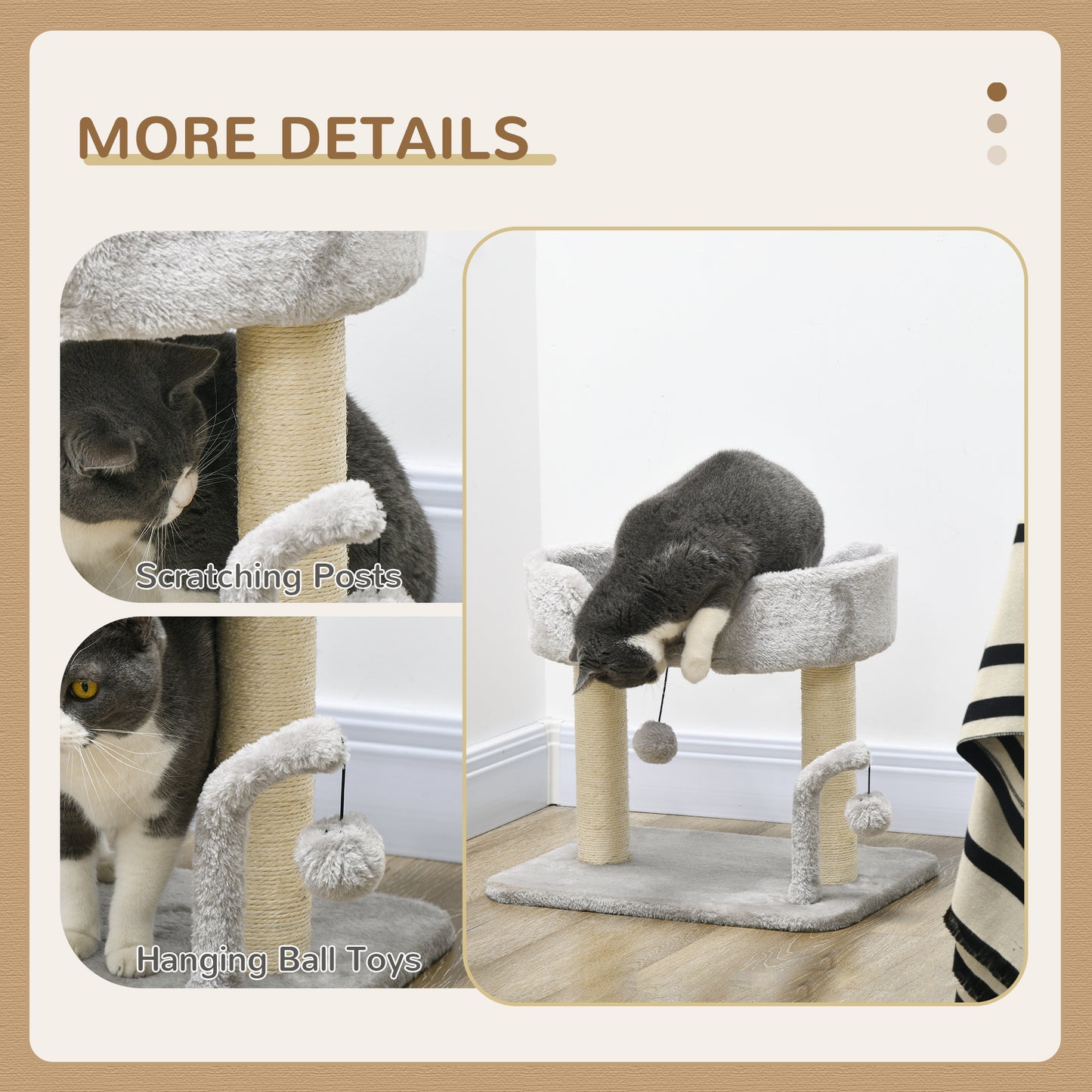 Indoor Cat Tree Compact Activity Centre With Sisal