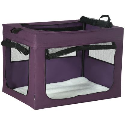 Foldable Pet Carrier For Small And Medium Dogs Portable Cat Aosom UK Default Title