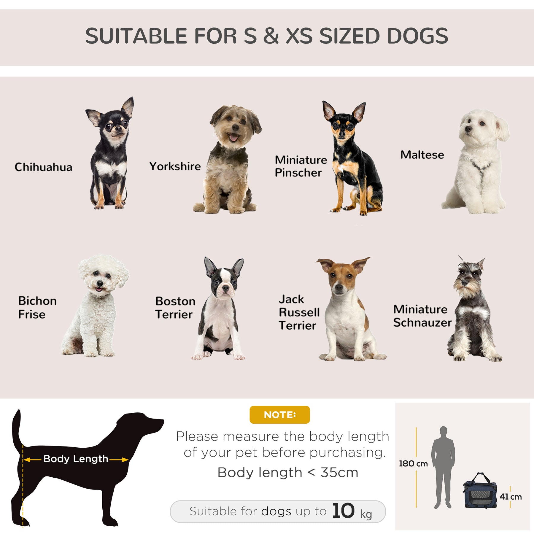 Folding Pet Carrier, Soft Portable Dog & Cat Crate with Cushion, Durable Travel Bag, Dark Blue
