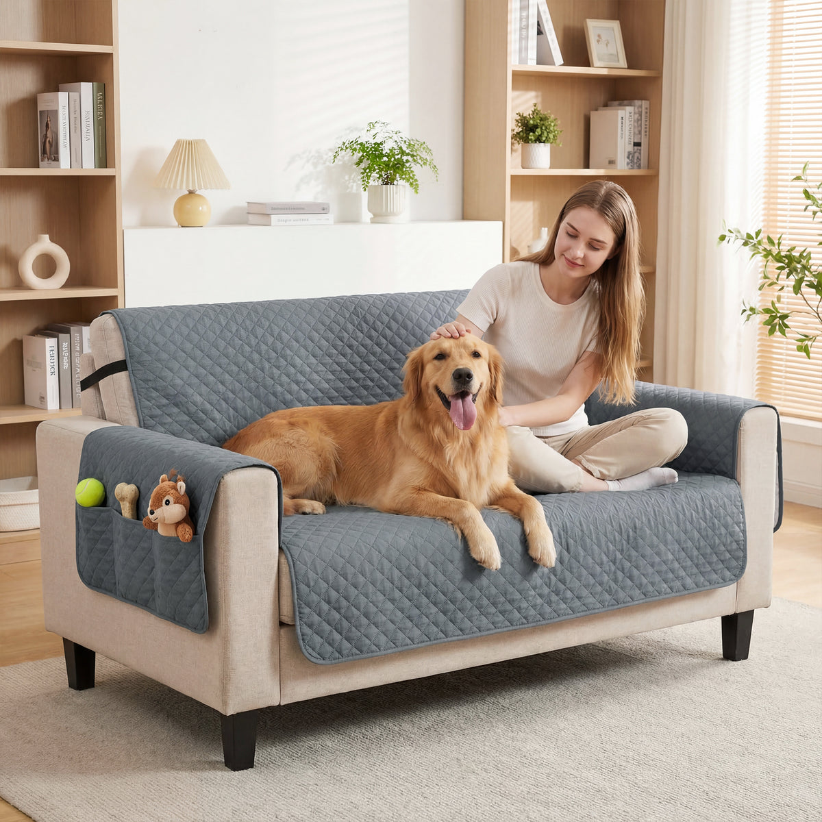 Waterproof 2 Seater Sofa Cover for Dogs & Cats Pet Sofa Covers PawHut