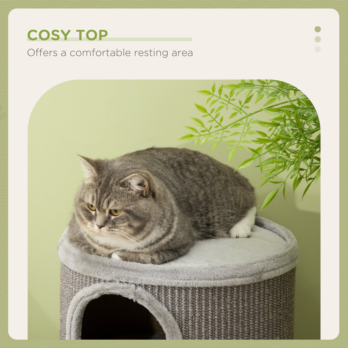PawHut Cat Scratching Barrel 70cm with 3 Tiers – Light Grey Cat Scratching Barrels PawHut