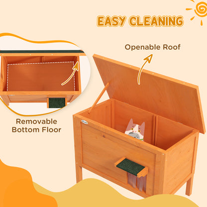 Feral Cat House Wooden Insulated With Removable Floor Water Aosom UK