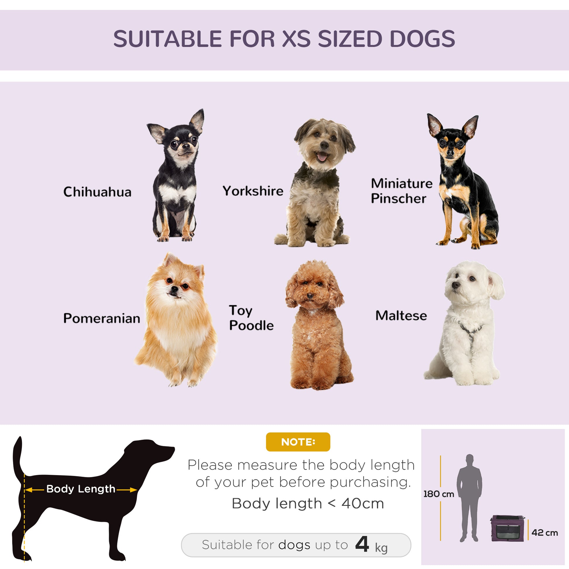 Portable Pet Carrier Foldable Travel Bag For Small Dogs Aosom UK