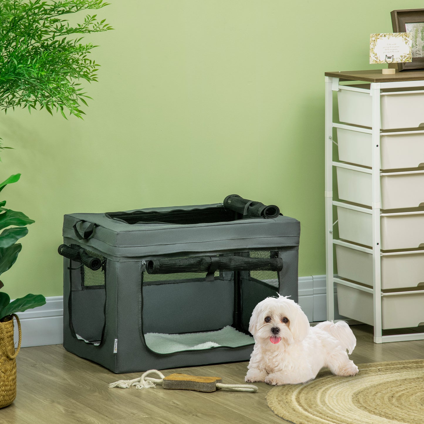 Portable Pet Carrier Foldable Travel Bag For Cats Small Aosom UK