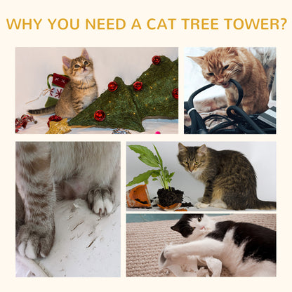 Cat Scratching Tree Post With Activity Centre Climber Aosom UK