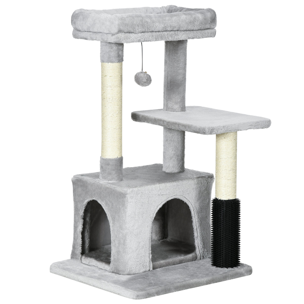 PawHut Cat Tree Tower 85cm with Sisal Scratching Post, House & Bed Cat Tree PawHut Default Title