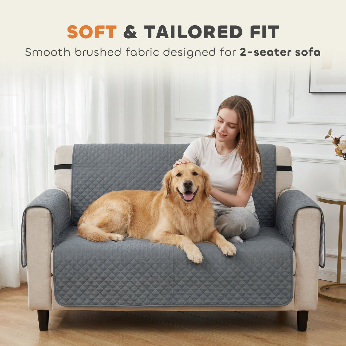 Waterproof 2 Seater Sofa Cover for Dogs & Cats Pet Sofa Covers PawHut