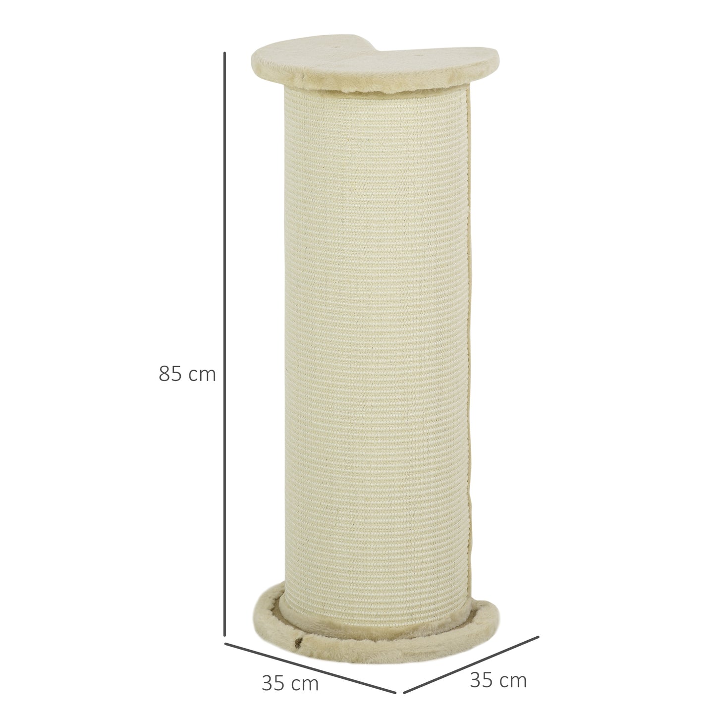 Cat Scratching Post 85Cm Tall With Sisal Rope Soft Plush