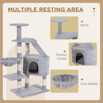 Cat Tree With Scratching Post Kitten Activity Centre Play