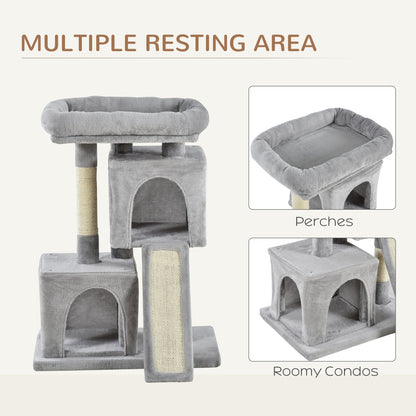 Feline Fortress 3 Tier Cat Tower With Sisal Scratchers