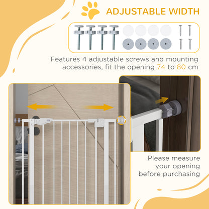 PawHut Extra Tall Pet Gate – Indoor Dog Safety Gate with Cat Flap Extra Tall Pet Gate PawHut