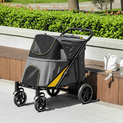 Pet Stroller W Universal Front Wheels Shock Absorber One Aosom UK