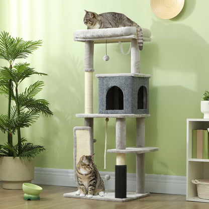 Cat Tree W Scratching Posts Pad Bed House Jumping Platform Aosom UK