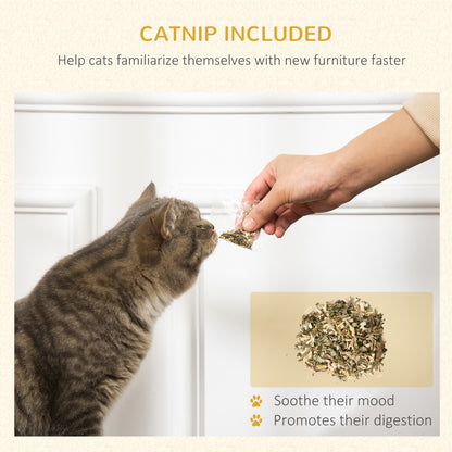 PawHut Cardboard Cat Scratcher Lounge with Catnip | Curved Scratching Board for Indoor Cats Cardboard Cat Scratcher PawHut