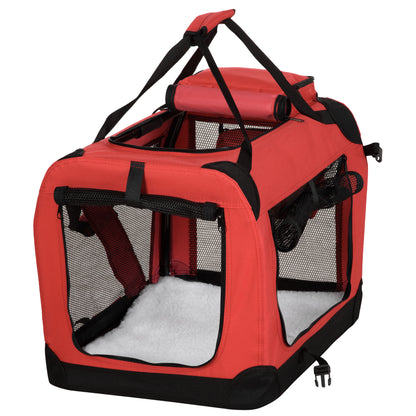 Cat Carrier Backpack Dog Foldable Pet With Breathable Mesh Aosom UK Default Title