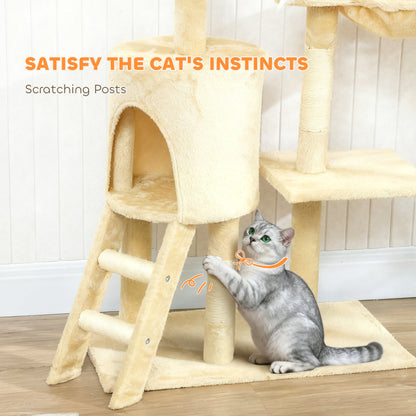 Multi Level Cat Tower 134Cm Tree With Condo And Sisal