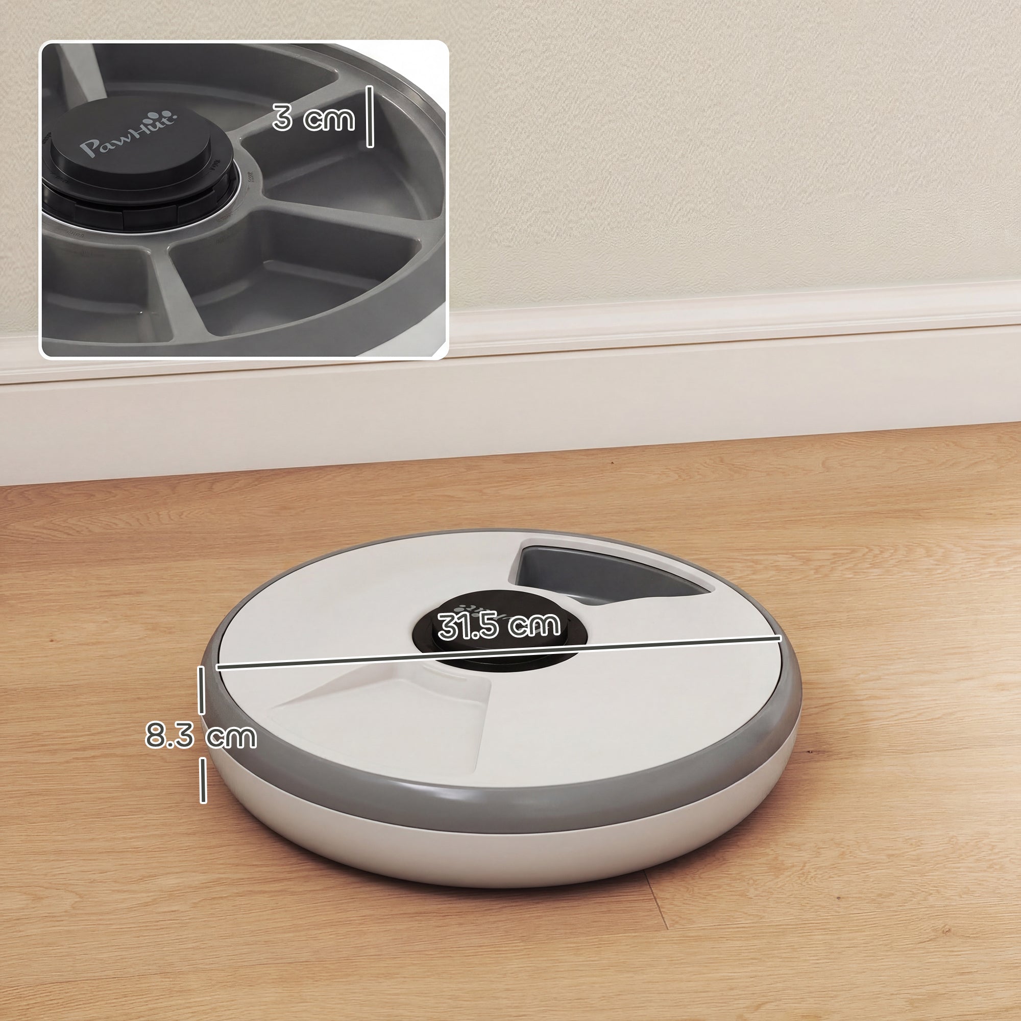 Automatic Cat Feeder Programmable Timer for Dry Wet Food Cat Food Dispenser with Ice Pack for 6 Meals