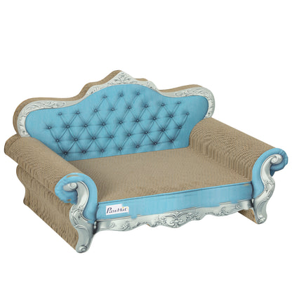 PawHut 2-in-1 Cat Scratcher with Catnip for Indoor Cats, Light Blue PawHut Default Title