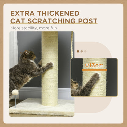 Cat Tree With Sisal Wrapped Scratching Post Cream