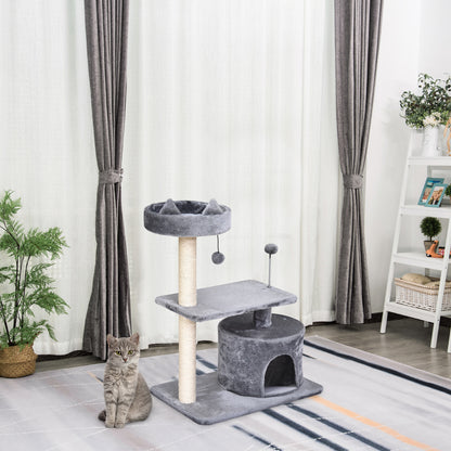 3 Tier Cat Scratching Post With Sisal Rope Play Toys